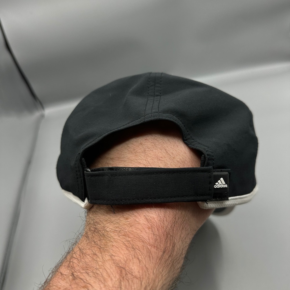 Adidas Aeroready Running Hat Black White Adjustable Performance Baseball Cap - Picture 5 of 5